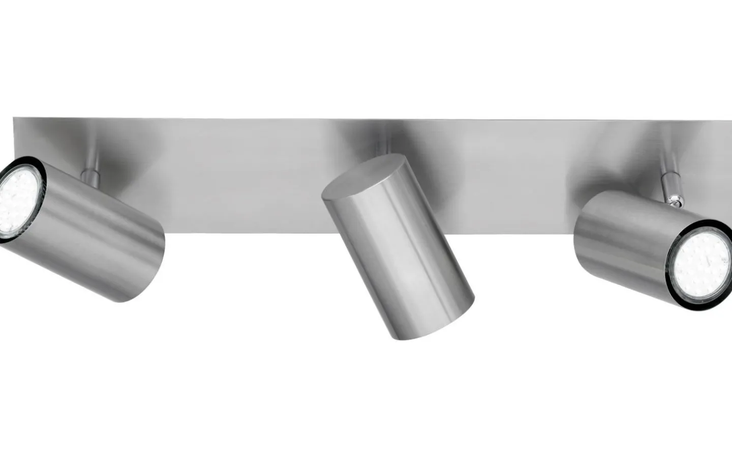Trio Lighting Marley Spotlight 3-delad 3xGU 10 borstad stål* Avlånga Takspotlights|Takspot Med 3 Lampor
