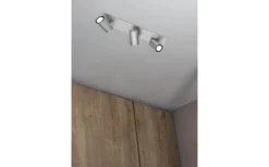 Trio Lighting Marley Spotlight 3-delad 3xGU 10 borstad stål* Avlånga Takspotlights|Takspot Med 3 Lampor