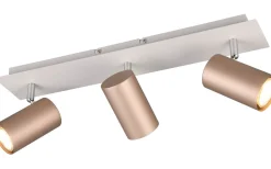 Trio Lighting Marley Spotlight 3-delat GU10 kaffebrun/mattvit* Avlånga Takspotlights|Takspot Med 3 Lampor
