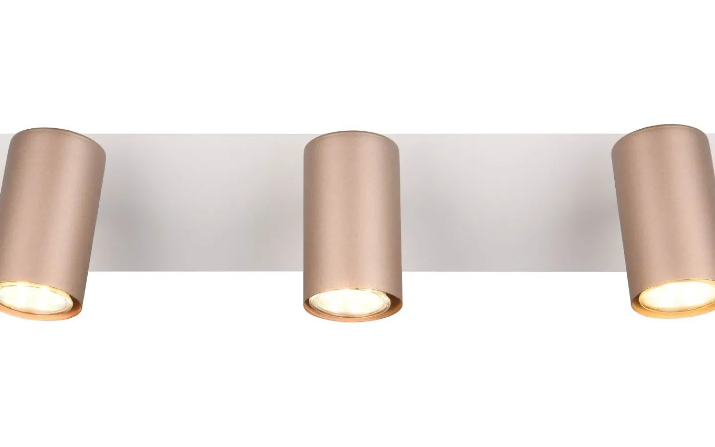 Trio Lighting Marley Spotlight 3-delat GU10 kaffebrun/mattvit* Avlånga Takspotlights|Takspot Med 3 Lampor