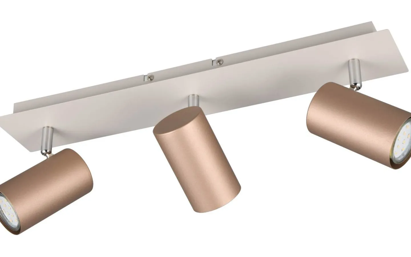 Trio Lighting Marley Spotlight 3-delat GU10 kaffebrun/mattvit* Avlånga Takspotlights|Takspot Med 3 Lampor