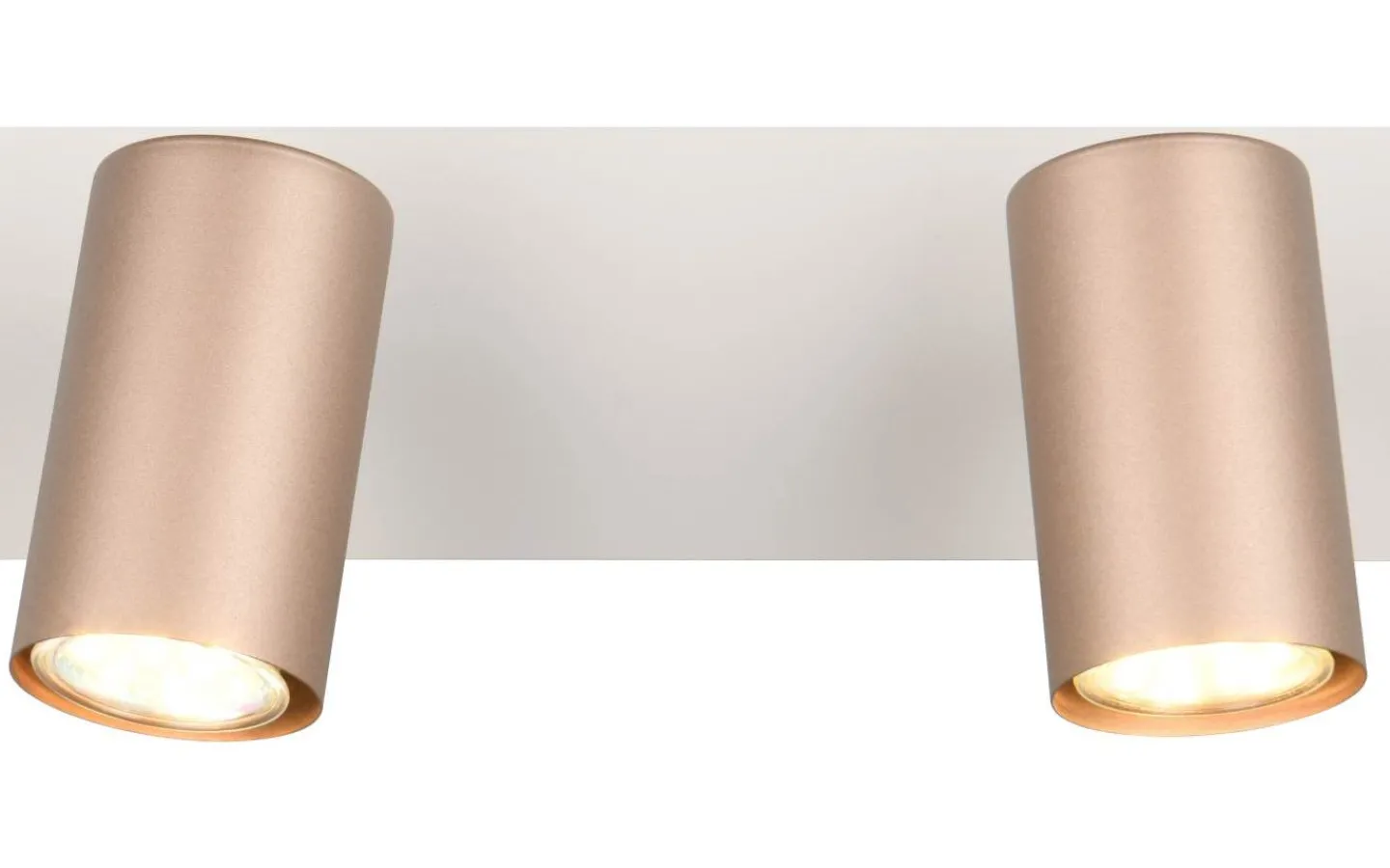 Trio Lighting Marley Spotlight 2-delat GU10 kaffebrun/mattvit* Takspot Med 2 Lampor