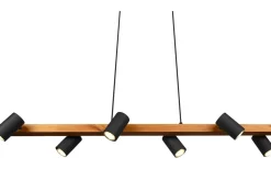 Avlånga Taklampor<Trio Lighting Marley Takpendel 6 st 115cm GU10 matt svart/trä
