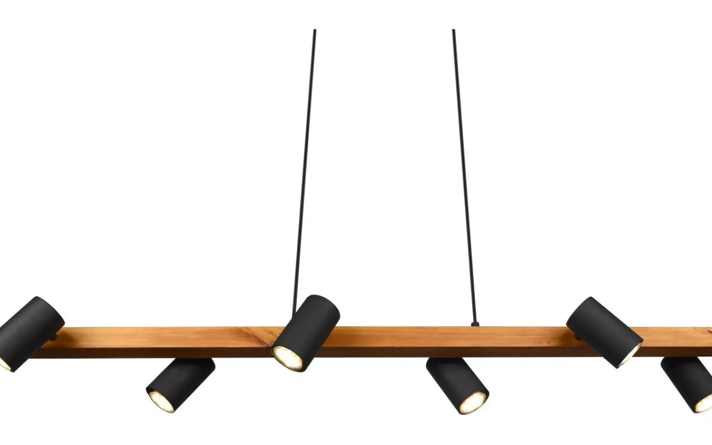 Avlånga Taklampor<Trio Lighting Marley Takpendel 6 st 115cm GU10 matt svart/trä