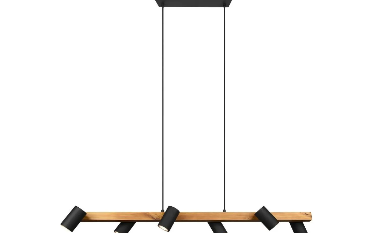 Avlånga Taklampor<Trio Lighting Marley Takpendel 6 st 115cm GU10 matt svart/trä