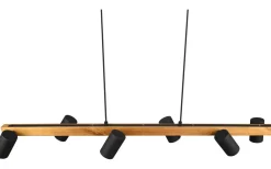 Avlånga Taklampor<Trio Lighting Marley Takpendel 6 st 115cm GU10 matt svart/trä