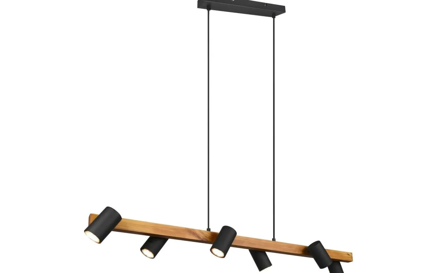 Avlånga Taklampor<Trio Lighting Marley Takpendel 6 st 115cm GU10 matt svart/trä