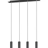 Avlånga Taklampor<Trio Lighting Marley Takpendel 4-delat 75cm GU10 mattsvart