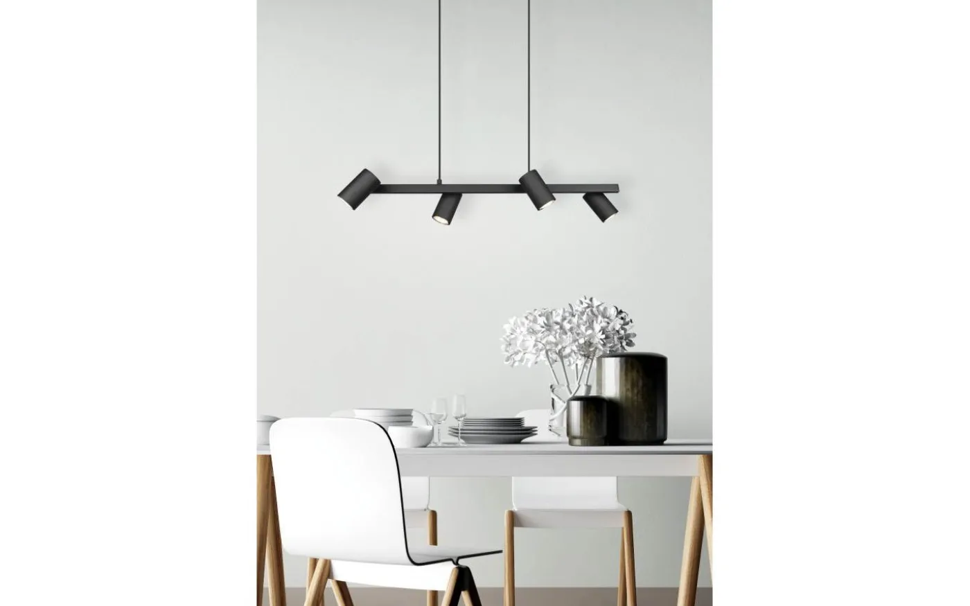 Marley Takpendel 4-delat 80cm GU10 mattsvart