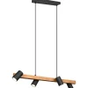 Avlånga Taklampor<Trio Lighting Marley Takpendel 4-delat 80cm GU10 matt svart/trä