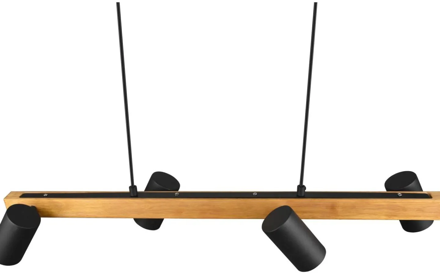 Avlånga Taklampor<Trio Lighting Marley Takpendel 4-delat 80cm GU10 matt svart/trä