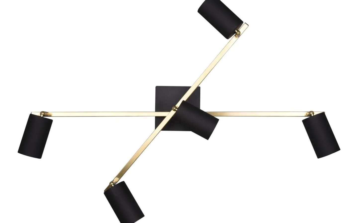 Trio Lighting Marley Takspotlight 5-delad GU10 svart/guld* Takspot Med Minst 4 Lampor