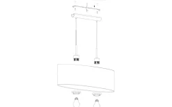 Eglo Maserlo 1 Taklampa 78cm Svart* Avlånga Taklampor