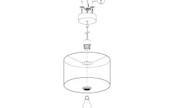Eglo Maserlo 1 Taklampa 53cm Svart* Stora Taklampor Ø50-69 Cm