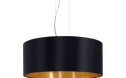 Eglo Maserlo Taklampa 53cm Svart/Guld* Stora Taklampor Ø50-69 Cm
