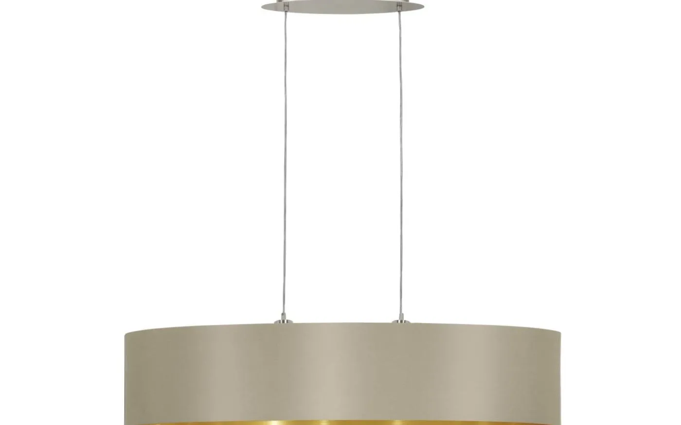 Maserlo Taklampa 100cm Taupe/Guld