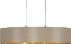 Maserlo Taklampa 100cm Taupe/Guld