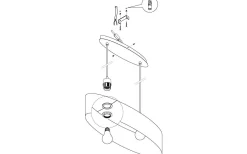Maserlo Taklampa 100cm Taupe/Guld