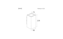 Llitt Mathias I Vägglampa LED 2x3W 3000K Antracit IP65* Upp & Nedljus Lampor