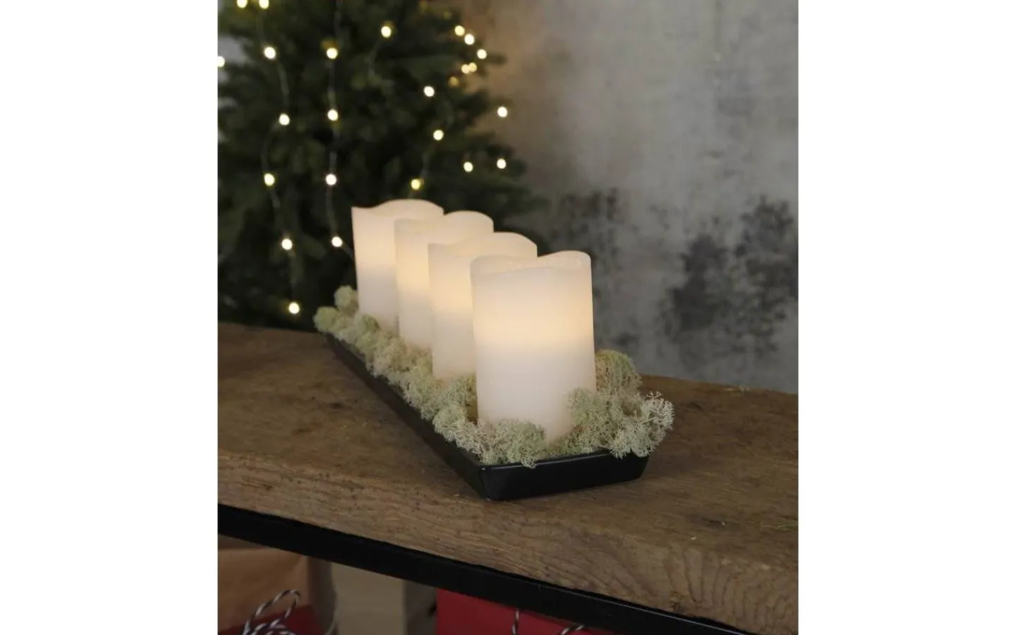 Blockljus Inomhus|Blockljus Inomhus<Star Trading May Batteridrivna Blockljus 12,5cm 4-Pack Vit