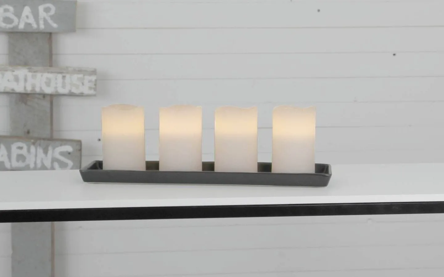 Blockljus Inomhus|Blockljus Inomhus<Star Trading May Batteridrivna Blockljus 12,5cm 4-Pack Vit