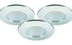 Downlights, Spotlight|230V Led Spotlights<Malmbergs MD-231 Downlight 3000K 3x5W, Krom 230V IP44, 3-Pack