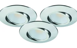 Downlights, Spotlight|230V Led Spotlights<Malmbergs MD-230 Downlight 3000K 3x5W Krom 230V IP44 3-Pack