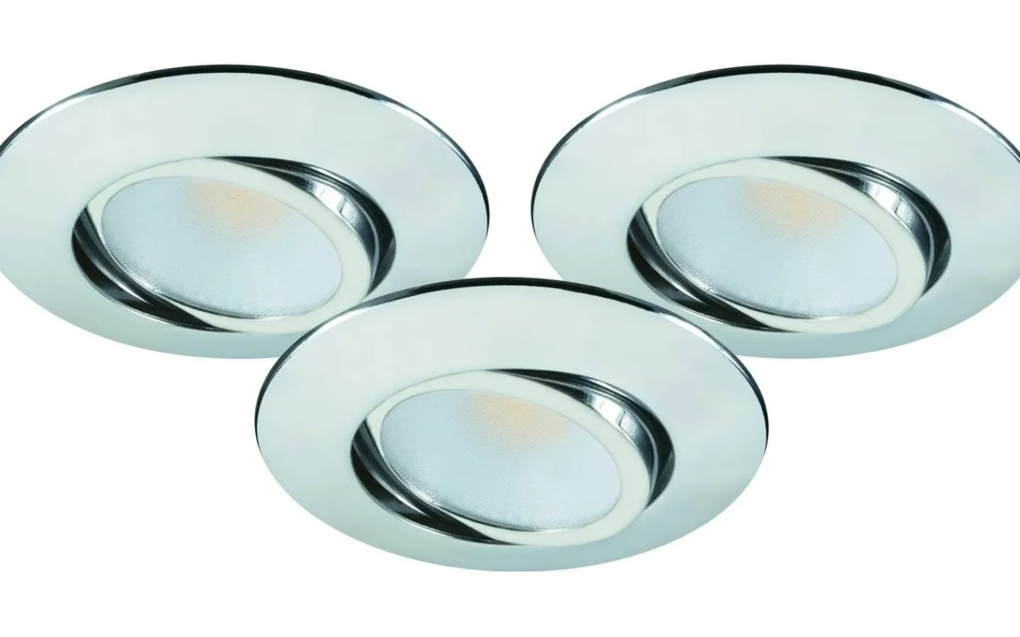 Downlights, Spotlight|230V Led Spotlights<Malmbergs MD-230 Downlight 3000K 3x5W Krom 230V IP44 3-Pack
