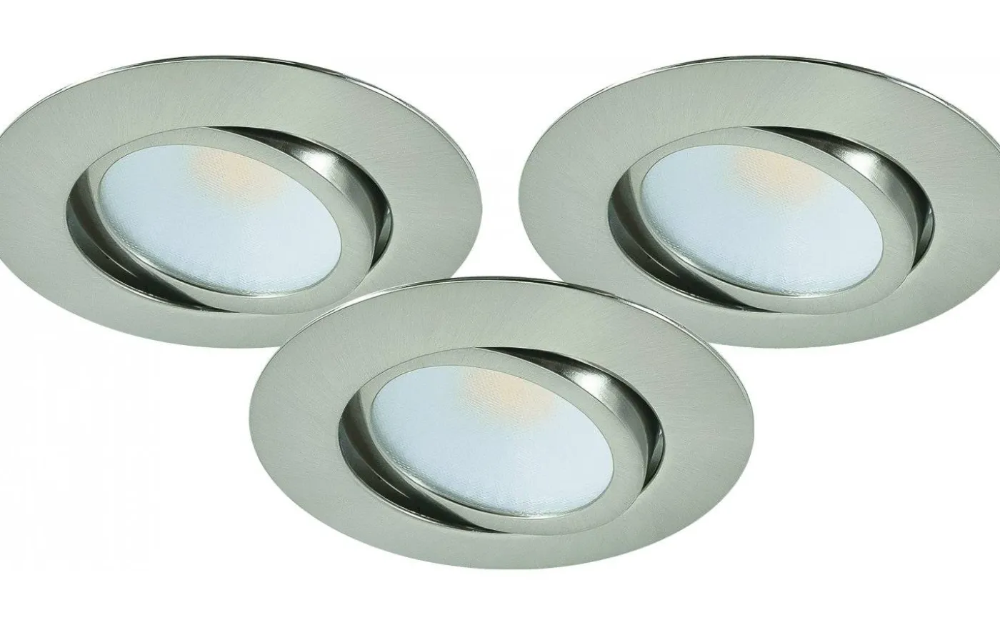 MD-230 Downlight 3000K 3x5W Satin 230V IP44 3-Pack