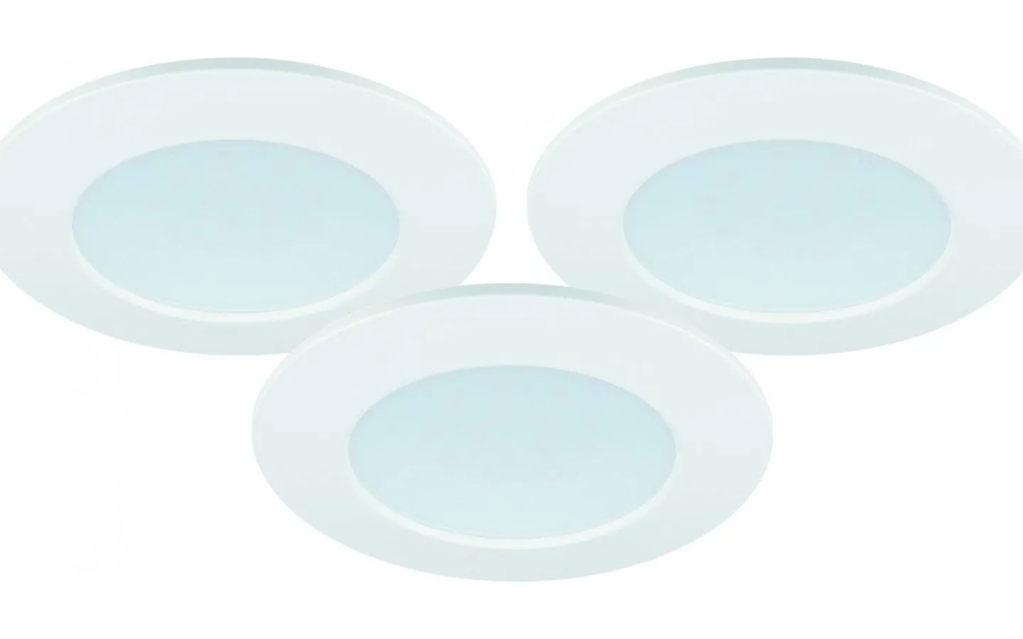 Malmbergs MD-232 Downlight 3000K 3x10W Vit 230V IP44 3-Pack* Downlights, Spotlight|230V Led Spotlights