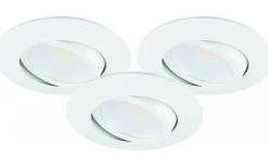 Downlights, Spotlight|230V Led Spotlights<Malmbergs MD-230 Downlight 3000K 3x5W Vit 230V IP44 3-Pack