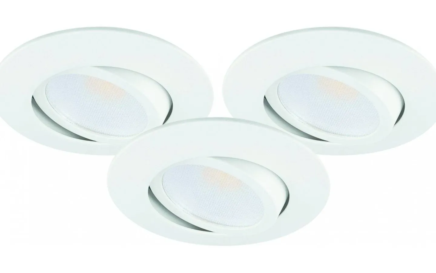Downlights, Spotlight|230V Led Spotlights<Malmbergs MD-230 Downlight 3000K 3x5W Vit 230V IP44 3-Pack