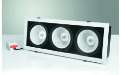 Downlights, Spotlight|230V Led Spotlights<Malmbergs MD-251 Downlight 3000K 3x10W Vit/Svart 230V IP21