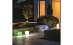 Solcellslampor Stig & Mark<Reality Melo solcellslampa med jordspett, 28cm, vit RGBW IP67