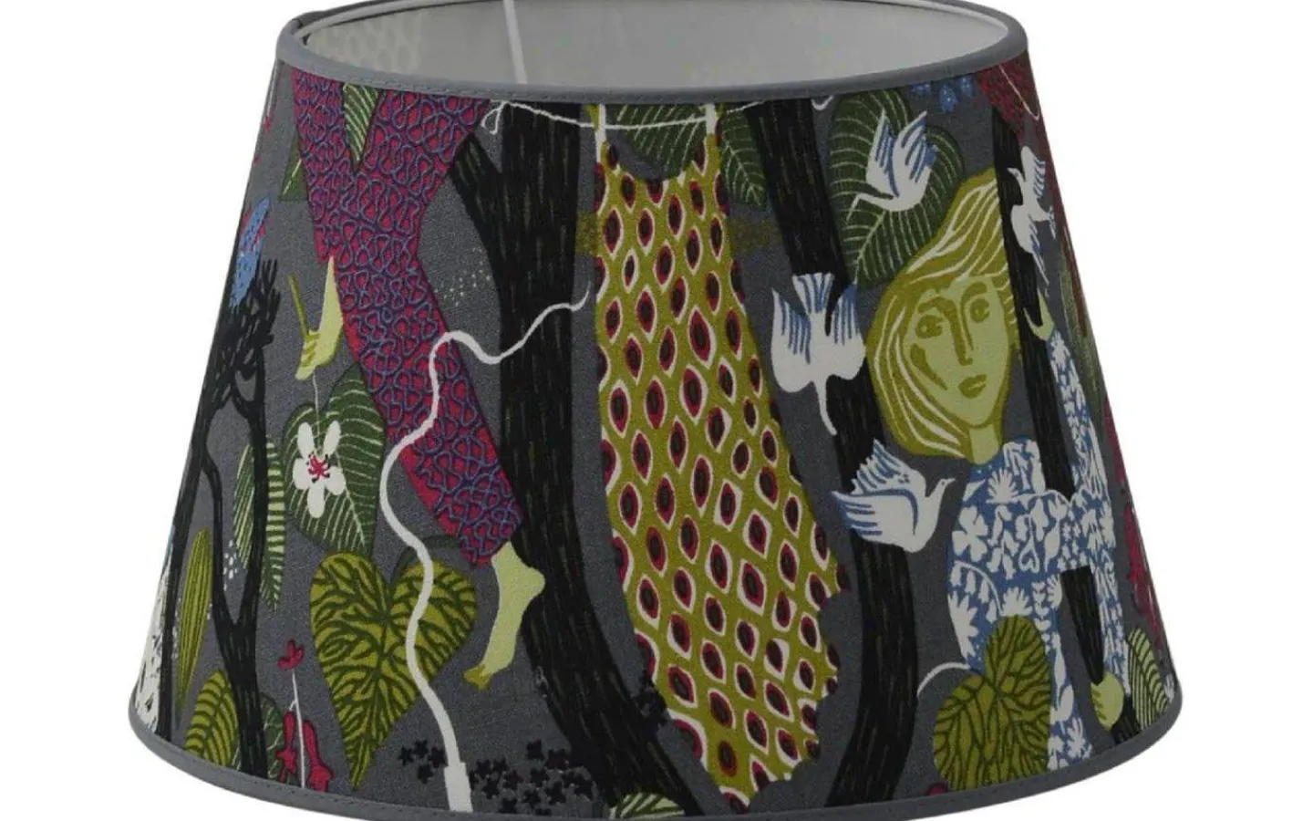Hallbergs Melodi Lampskärm Ø36cm Grå Stig Lindberg* Mönstrade Lampskärmar