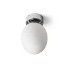 Badrumslampor Tak<Rendl Meringue Plafond 16cm Opal/Krom IP44