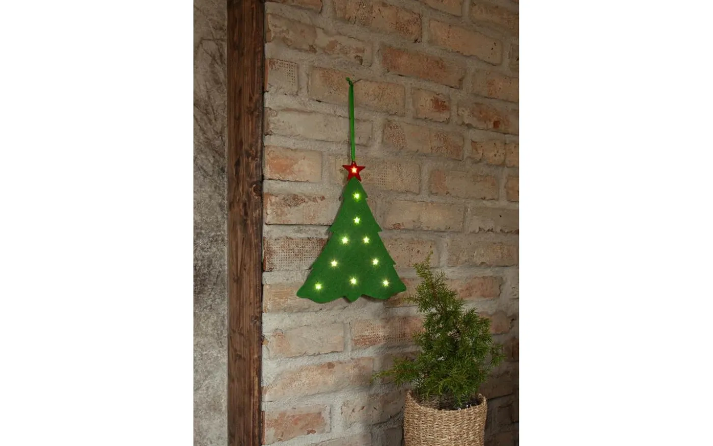 Merry Batteridriven Gran Hängande 30cm Grön