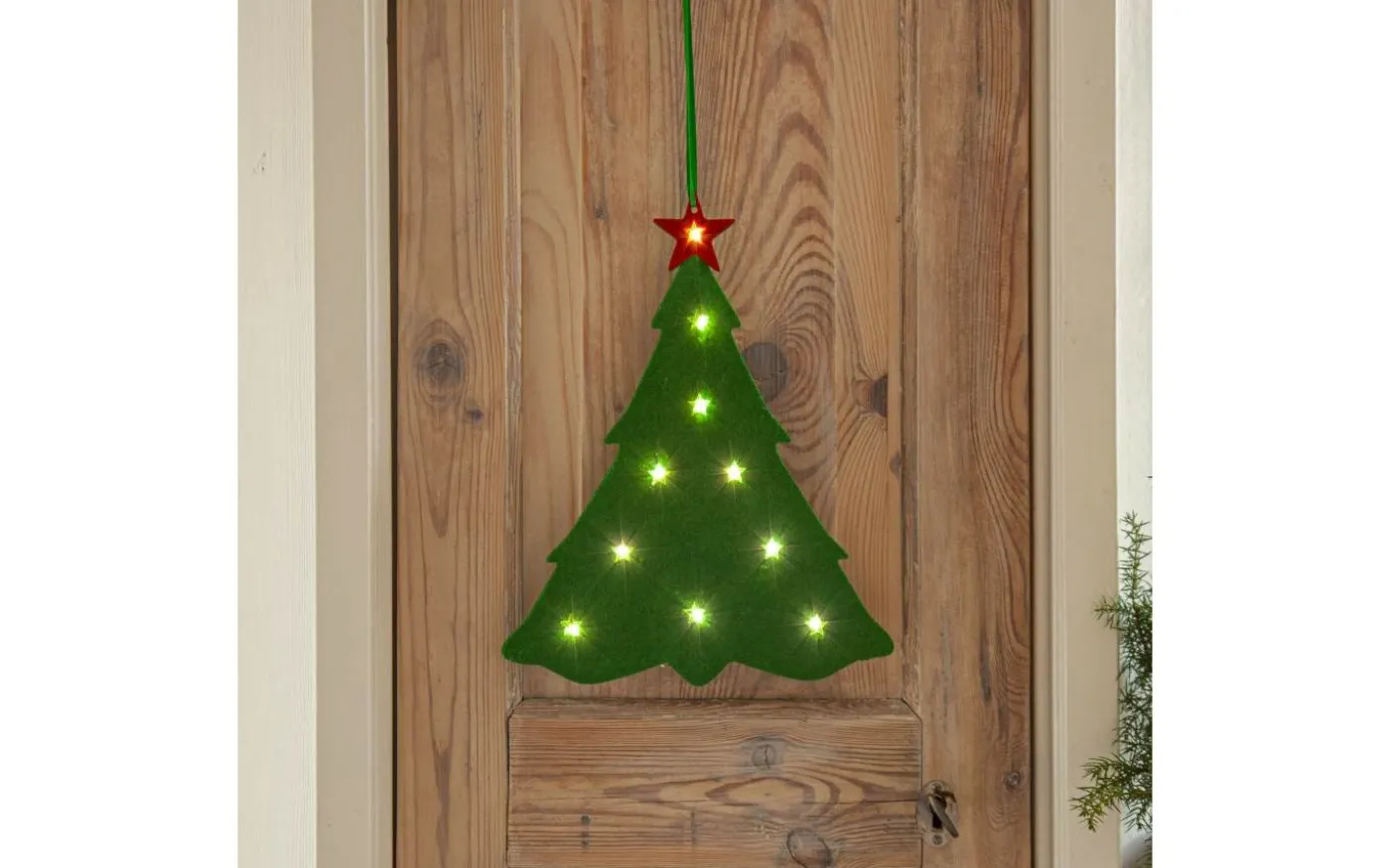 Merry Batteridriven Gran Hängande 30cm Grön