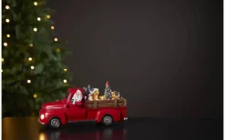 Star Trading Merryville Bil 29cm Röd* Julbyar Och Figurer|Batteri Julpynt Inomhus