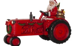 Star Trading Merryville Traktor 29cm Röd* Julbyar Och Figurer|Batteri Julpynt Inomhus