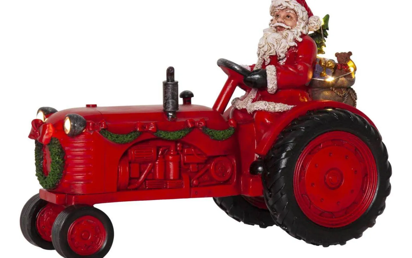 Star Trading Merryville Traktor 29cm Röd* Julbyar Och Figurer|Batteri Julpynt Inomhus