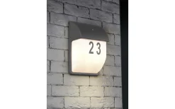 Vägglampor Utomhus<Trio Lighting Mersey LED-nummerlampa antracitgrå skymningssensor IP44