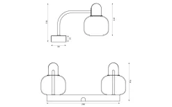 Badrum|Badrumslampor Vägg<Aneta Messina Skåpsbelysning 33cm Matt Mässing IP44