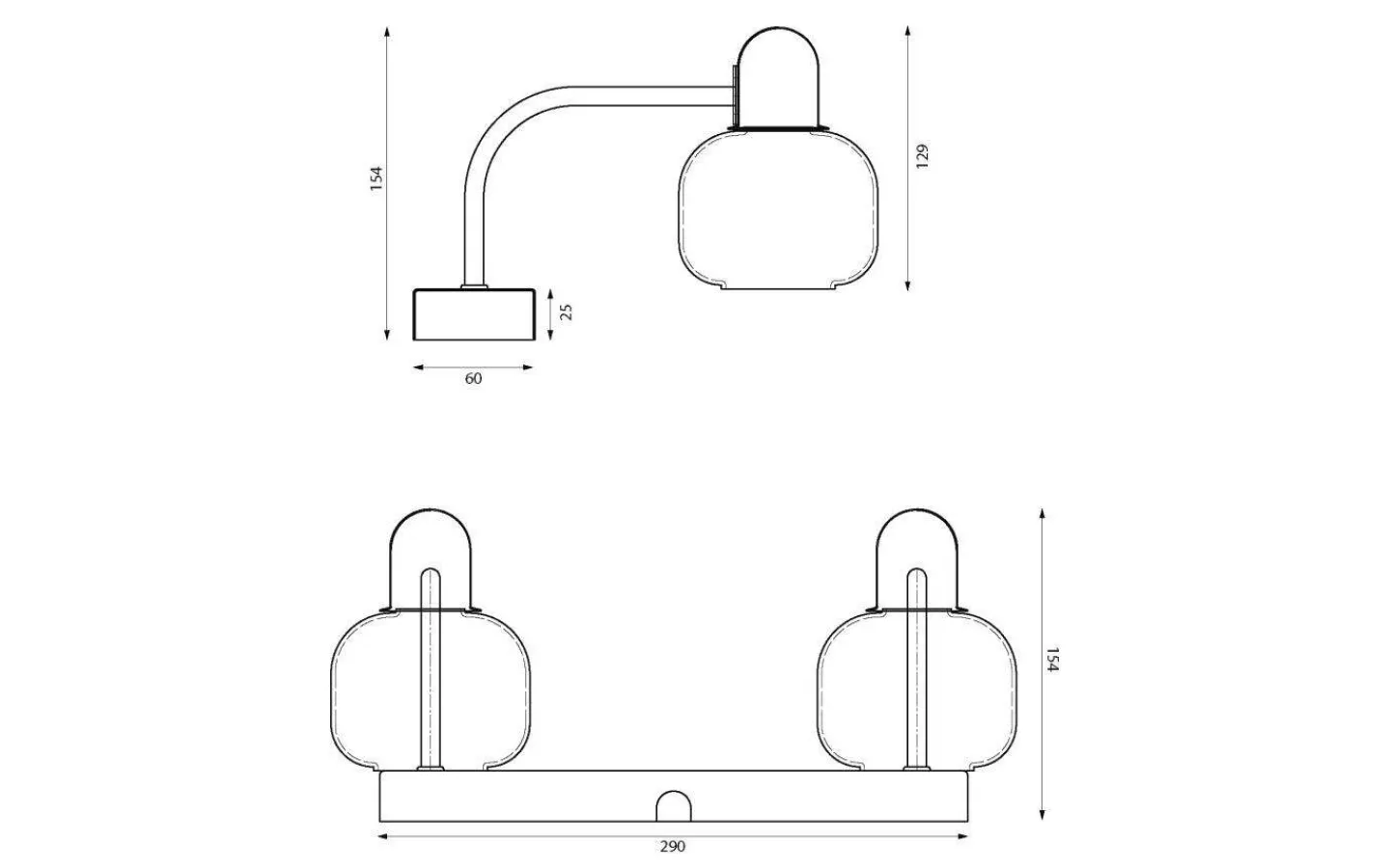 Badrum|Badrumslampor Vägg<Aneta Messina Skåpsbelysning 33cm Krom/Vit IP44