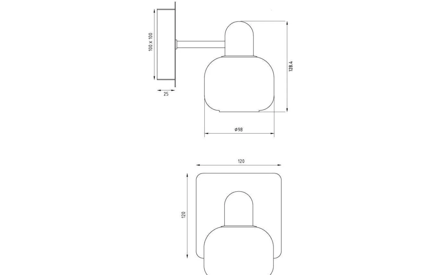 Aneta Messina Vägglampa Krom/Vit IP44* Badrum|Badrumslampor Vägg
