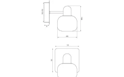 Badrum|Badrumslampor Vägg<Aneta Messina Vägglampa Mässing IP44