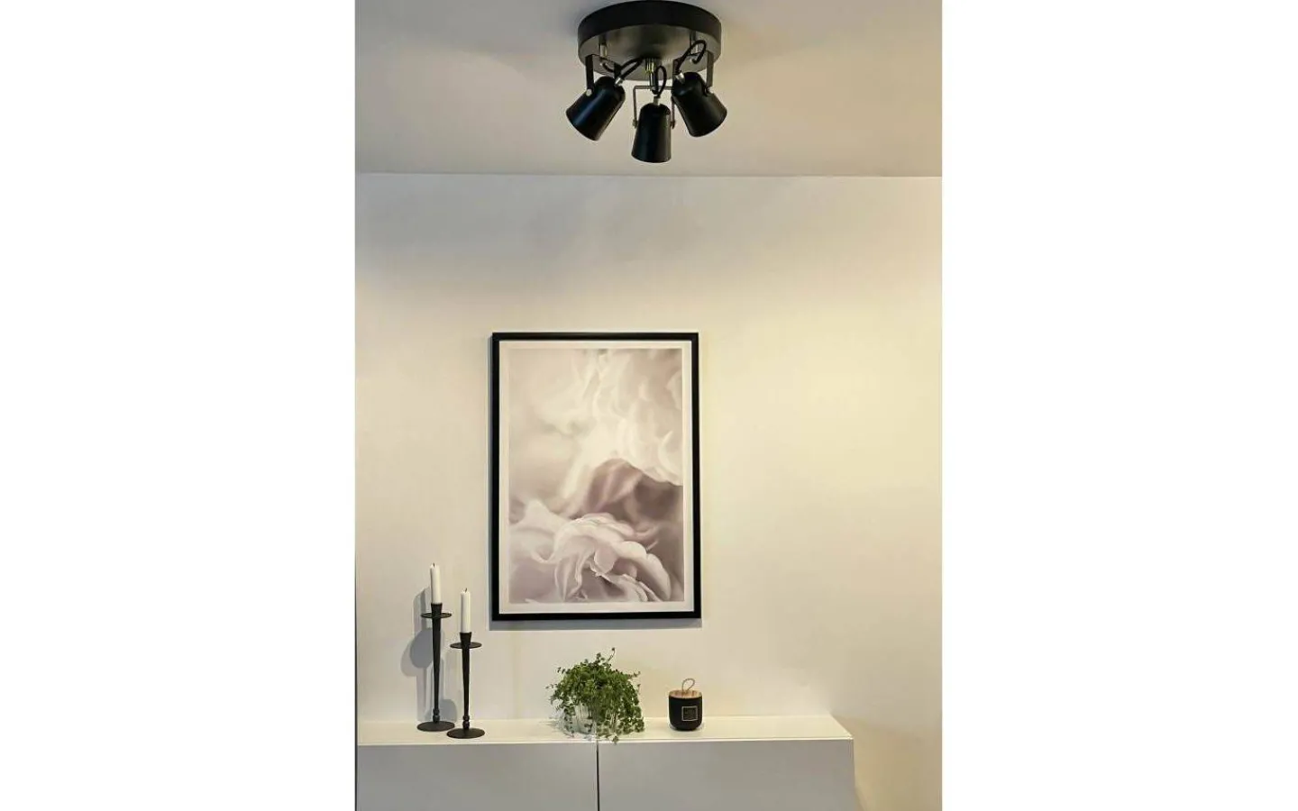 Runda Takspotlights|Takspot Med 3 Lampor<Aneta Metz Takspotlight 25cm 3L Svart/Matt Mässing