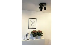 Runda Takspotlights|Takspot Med 3 Lampor<Aneta Metz Takspotlight 25cm 3L Svart/Matt Mässing