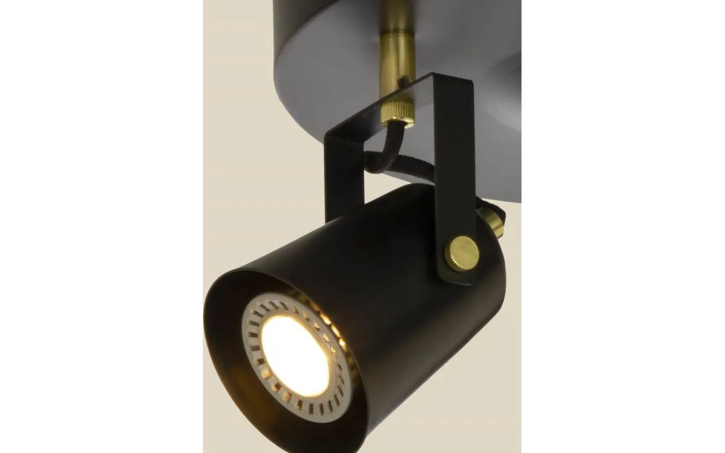 Runda Takspotlights|Takspot Med 3 Lampor<Aneta Metz Takspotlight 25cm 3L Svart/Matt Mässing