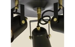 Runda Takspotlights|Takspot Med 3 Lampor<Aneta Metz Takspotlight 25cm 3L Svart/Matt Mässing